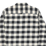 HATLEY HERITAGE Mens Black & Cream Check Shirt L Cotton Blend Long Sleeve Casual