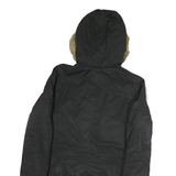 LEVI'S Womens Black Faux Fur Hooded Zip Jacket M Polyester Blend Warm Winter