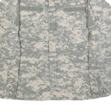 Mens Grey Digital Camouflage Military Jacket L Cotton Blend Zip Casual Outdoor