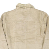 Womens Beige Synthetic Plain Zip Jacket S Synthetic Stylish Warm Casual