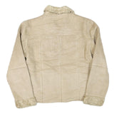 Womens Beige Synthetic Plain Zip Jacket S Synthetic Stylish Warm Casual