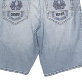 BUHMAA Mens Shorts Blue Casual Denim L W36 Retro Stylish Pockets