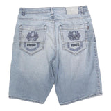 BUHMAA Mens Shorts Blue Casual Denim L W36 Retro Stylish Pockets