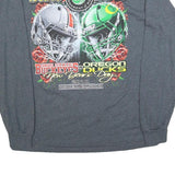 SHIRTWERX Mens Grey Rose Bowl 2010 Long Sleeve Crew Neck Graphic T-Shirt L
