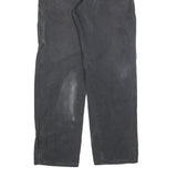 DICKIES Mens Relaxed Black Denim Jeans W36 L34 Cotton Blend Zip Pockets