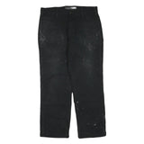 CARHARTT Mens Cotton Blend Black Regular Fit Straight Leg Trousers W34 L27