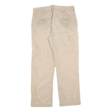 CARHARTT Mens Cotton Blend Beige Regular Fit Straight Leg Trousers W34 L30