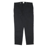 H&M Mens Regular Fit Black Drawstring Waist Cotton Blend Trousers W36 L29 Cargo
