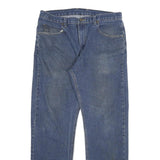 DICKIES Mens Regular Fit Straight Blue Denim Jeans Cotton Blend W34 L29 Zip