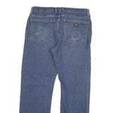 DICKIES Mens Regular Fit Straight Blue Denim Jeans Cotton Blend W34 L29 Zip