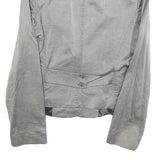ARMANI JEANS Womens Grey Jacket S Cotton Blend Tailored Button Plain Stylish