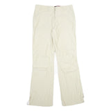 H&M Womens Cotton Blend Beige Regular Fit Straight Leg Trousers W28 L32