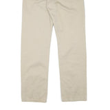 LEVIS Mens Regular Fit Beige Cotton Blend Trousers W32 L30 Casual Button Closure