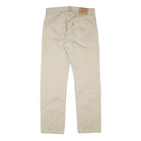 LEVIS Mens Regular Fit Beige Cotton Blend Trousers W32 L30 Casual Button Closure