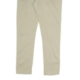 DICKIES Womens Slim Beige Cotton Blend Slim Fit Trousers W32 L28 Zip Closure
