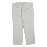 TOMMY HILFIGER Mens Cotton Blend Beige Regular Fit Straight Trousers W36 L30