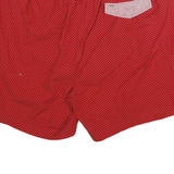 TOMMY HILFIGER Mens Red & White Polka Dot Casual Shorts XL W36 Comfortable Fit
