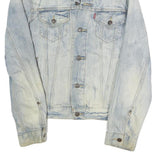 LEVI'S Mens Blue Denim Jacket S Cotton Blend Button Closure Classic Style
