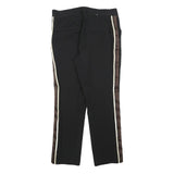 H&M Womens Polyester Blend Black Trousers Regular W30 L27 Side Stripe Zip