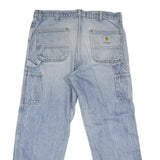 CARHARTT Mens Regular Fit Blue Denim Jeans W36 L29 Zip Cotton Blend Workwear
