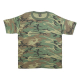 TEE SWING Mens Green Brown Camo Graphic T-Shirt XL Short Sleeve Crew Neck