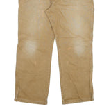 DICKIES Mens Cotton Blend Beige Regular Fit Trousers W38 L30 Workwear Zip