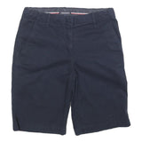 TOMMY HILFIGER Womens Shorts Navy Casual Plain M W30 Lightweight Cotton Blend