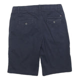 TOMMY HILFIGER Womens Shorts Navy Casual Plain M W30 Lightweight Cotton Blend