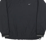 NIKE Mens Black Pullover Sweatshirt L V-Neck Lightweight Sportswear