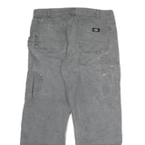 DICKIES Mens Slim Grey Cotton Jeans W38 L29 Workwear Durable Zip Closure