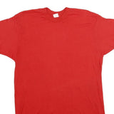JC PENNEY Mens Red XL Short Sleeve Crew Neck Plain Cotton Blend T-Shirt