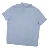 NAUTICA Mens Blue Short Sleeve Polo Shirt L Cotton Blend Classic Fit Casual