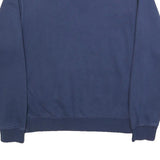 NIKE Mens Blue Crew Neck XS Cotton Blend Pullover Sweatshirt Multiswoosh Print