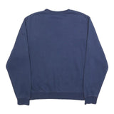 NIKE Mens Blue Crew Neck XS Cotton Blend Pullover Sweatshirt Multiswoosh Print