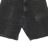 WRANGLER Mens Shorts Black Denim Casual L W34 Vintage Style Cotton Blend
