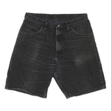 WRANGLER Mens Shorts Black Denim Casual L W34 Vintage Style Cotton Blend