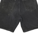 WRANGLER Mens Shorts Black Denim Casual L W34 Vintage Style Cotton Blend
