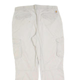 CARHARTT Mens Cotton Blend Beige Relaxed Cargo Trousers W38 L32 Workwear