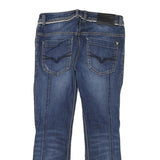 GUESS Womens Regular Blue Denim Medium Wash Jeans W30 L27 Stylish Zip Closure