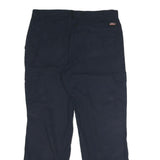 DICKIES Mens Polyester Blend Navy Regular Cargo Trousers W36 L30 Workwear Zip
