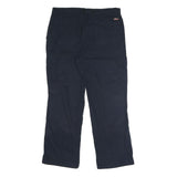 DICKIES Mens Polyester Blend Navy Regular Cargo Trousers W36 L30 Workwear Zip
