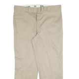 DICKIES Mens Cotton Blend Beige Regular Straight Trousers W40 L30 Classic