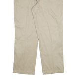 DICKIES Mens Cotton Blend Beige Regular Straight Trousers W40 L30 Classic