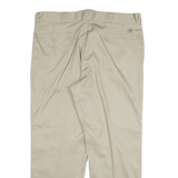 DICKIES Mens Cotton Blend Beige Regular Straight Trousers W40 L30 Classic