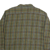 ST JOHNS BAY Mens Green & Yellow Check Shirt 2XL Cotton Blend Long Sleeve Casual