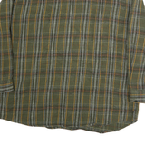 ST JOHNS BAY Mens Green & Yellow Check Shirt 2XL Cotton Blend Long Sleeve Casual