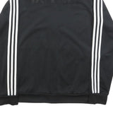 ADIDAS Mens Black & White Track Jacket M Polyester Plain Zip Sports Casual