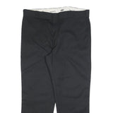 DICKIES Mens Black Cotton Blend Regular Fit Straight Trousers W40 L30 Workwear