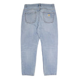 CARHARTT WIP Mens Jeans Blue Regular Straight Denim Light W36 L29 Casual Wear