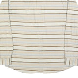 O'NEILL Mens Beige & Brown Striped Shirt XL Button Down Cotton Blend Casual